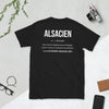 T-shirt Alsacien noir - définition humoristique