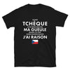 T-shirt Tchèque noir - Je suis Tchèque je ne ferme pas ma gueule