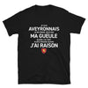 T-shirt Aveyron noir - Aveyronnais, je ne ferme pas ma gueule