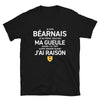 T-shirt Béarn noir - Béarnais, je ne ferme pas ma gueule
