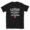 T-shirt Lotois noir - Je ne ferme pas ma gueule