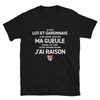 Thumbnail for T-shirt Lot-et-Garonne noir - Je ne ferme pas ma gueule