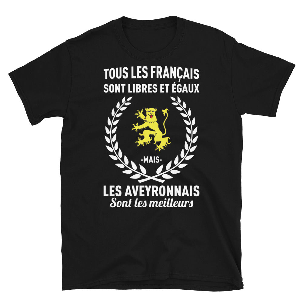 T-shirt Aveyron noir - Libres et égaux avec fierté
