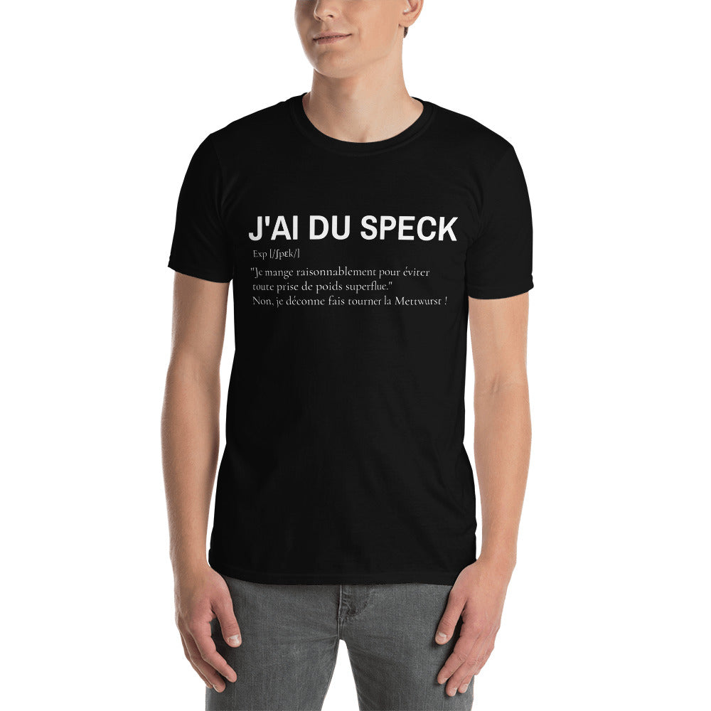 T-shirt Alsace gris foncé chiné - Avoir du Speck avec humour