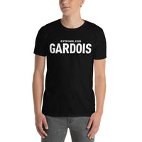Thumbnail for T-shirt Gard gris foncé chiné - Je m'en cague, fierté locale