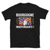 T-shirt Bourgogne indépendante bleu marine - texte humoristique
