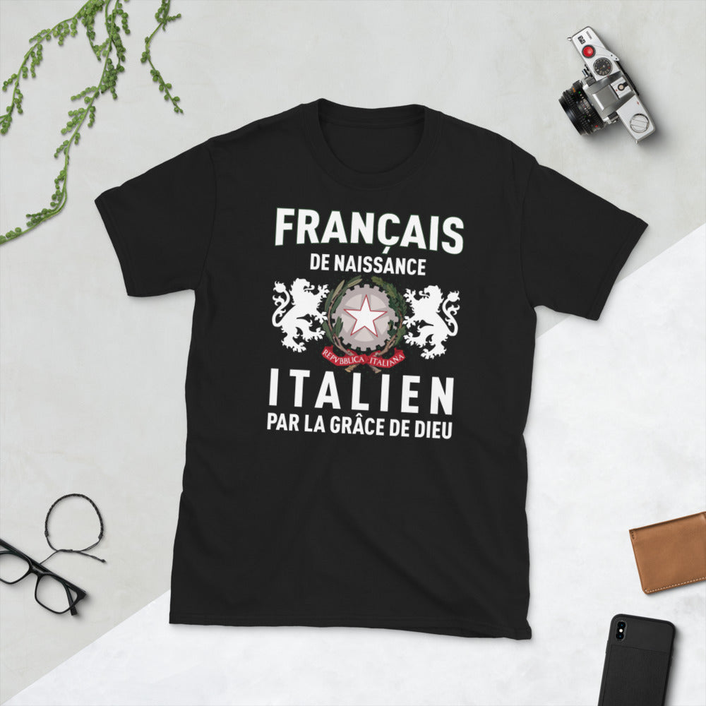 T-shirt Italie noir - Italien par la grâce de Dieu