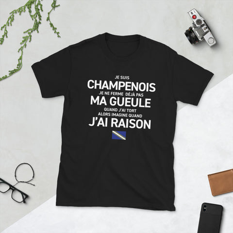 Je suis Champenois je ne ferme pas ma gueule - T-shirt standard - Ici & Là - T-shirts & Souvenirs de chez toi