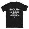 T-shirt Picard bleu marine - Je suis Picard je ne ferme pas ma gueule