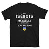 T-shirt Isérois bleu marine - Je ne ferme pas ma gueule
