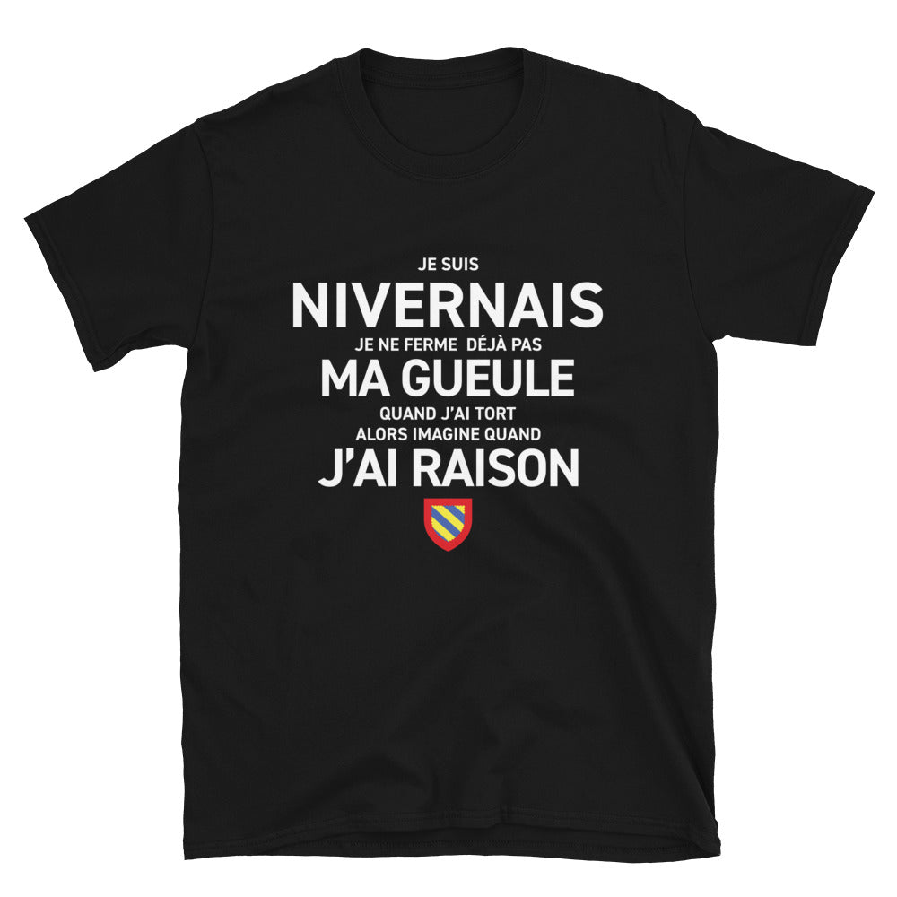 T-shirt Nivernais bleu marine - Je suis Nivernais je ne ferme pas ma gueule