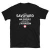 T-shirt Savoie bleu marine - Je suis Savoyard, design humoristique