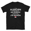 T-shirt Alsacien bleu marine - Je ne ferme pas ma gueule