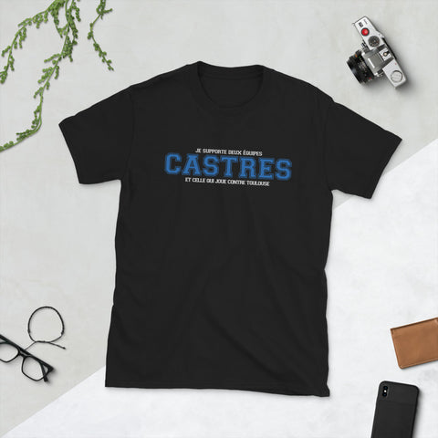 Castres je supporte deux équipes, Tarn - T-shirt standard - Ici & Là - T-shirts & Souvenirs de chez toi