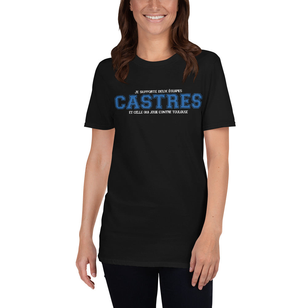 Castres je supporte deux équipes, Tarn - T-shirt standard - Ici & Là - T-shirts & Souvenirs de chez toi