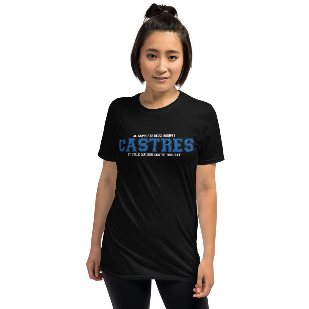 Castres je supporte deux équipes, Tarn - T-shirt standard - Ici & Là - T-shirts & Souvenirs de chez toi