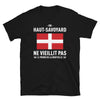 T-shirt Haut-Savoyard noir - Un Haut-Savoyard ne vieillit pas