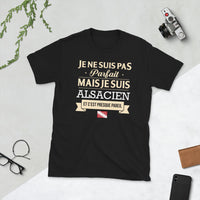 Thumbnail for T-shirt Alsacien noir - Je ne suis pas parfait mais je suis Alsacien