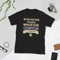 Thumbnail for T-shirt Franche-Comté noir - Je ne suis pas parfait mais je suis Comtois