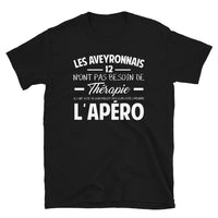 Thumbnail for T-shirt Aveyron noir - Thérapie des Aveyronnais