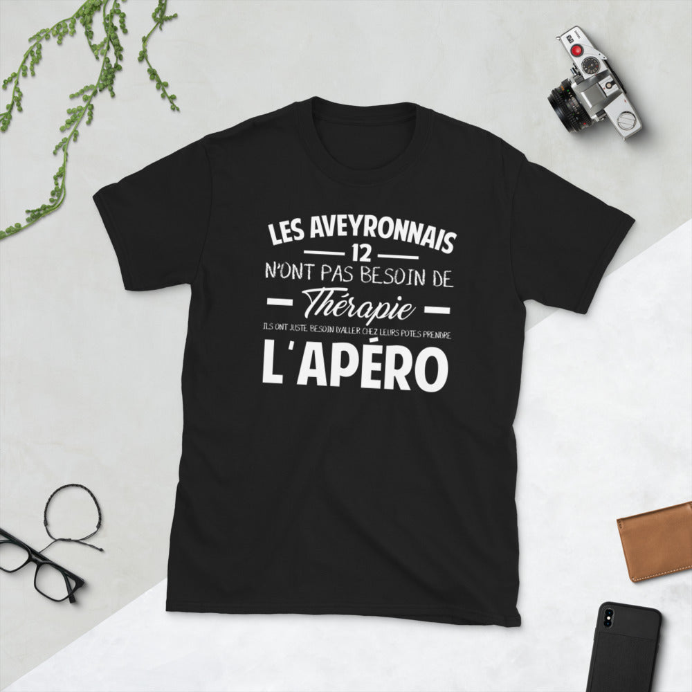 T-shirt Aveyron bleu marine - Thérapie des Aveyronnais