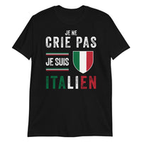 Thumbnail for T-shirt Italie bleu marine - Je ne crie pas je suis Italien
