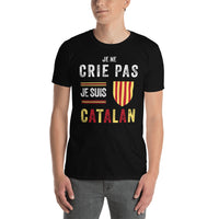 Thumbnail for T-shirt Catalan noir dos - Je ne crie pas je suis Catalan