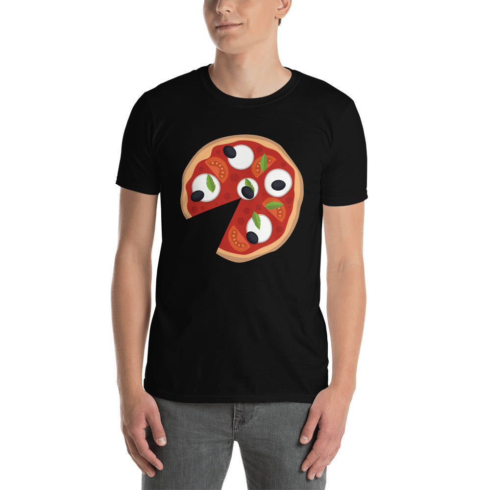 T-shirt Italie noir dos - Grand part de pizza italienne père fils