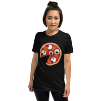 Thumbnail for T-shirt Italie bleu marine dos - Grand part de pizza italienne père fils