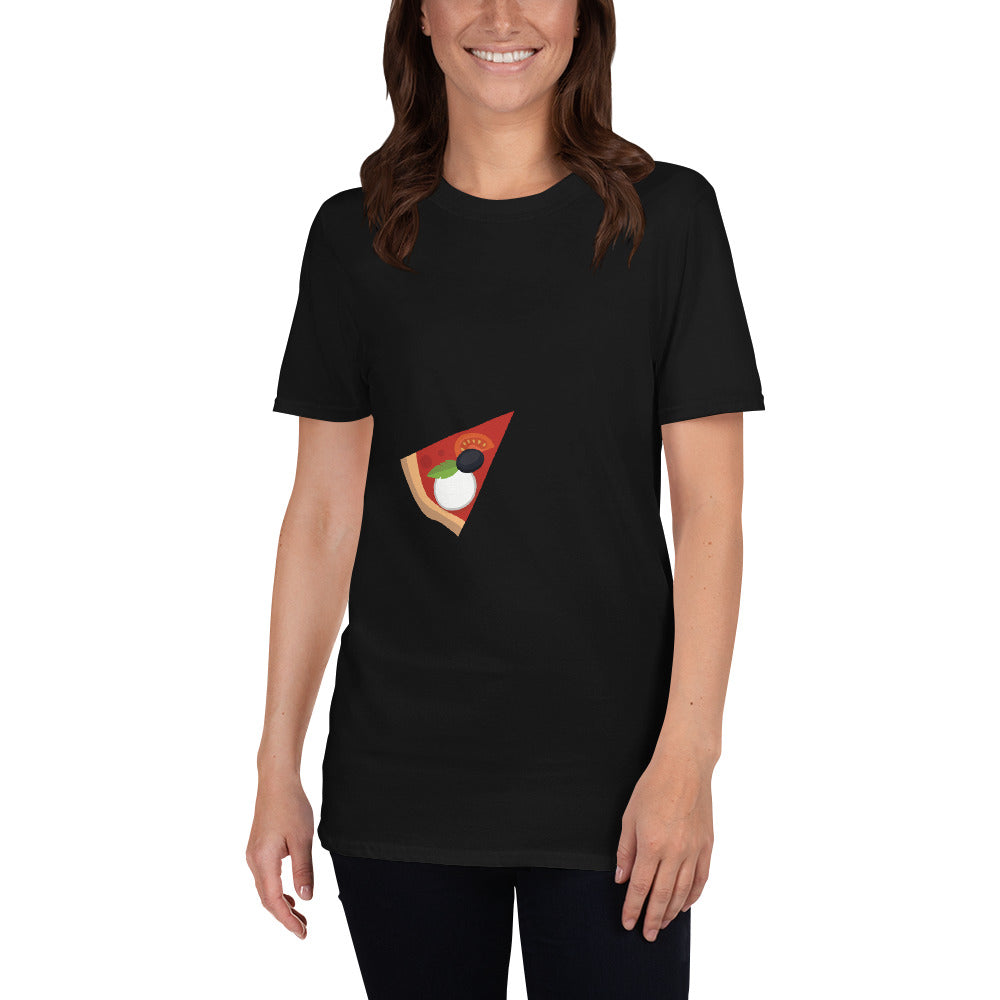 T-shirt Italie gris foncé chiné - Petite part de pizza père fils