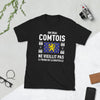 T-shirt Franche-Comté noir - Un vrai Comtois prend de la bouteille