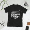 T-shirt Aveyron noir - Aligot Bonheur avec humour