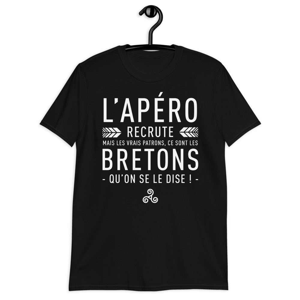 T-shirt Bretagne gris sport - L'Apéro recrute mais les patrons c'Est les Bretons