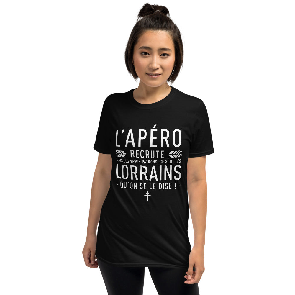 T-shirt Lorraine gris foncé chiné - L'Apéro recrute mais les patrons c'Est les Lorrains