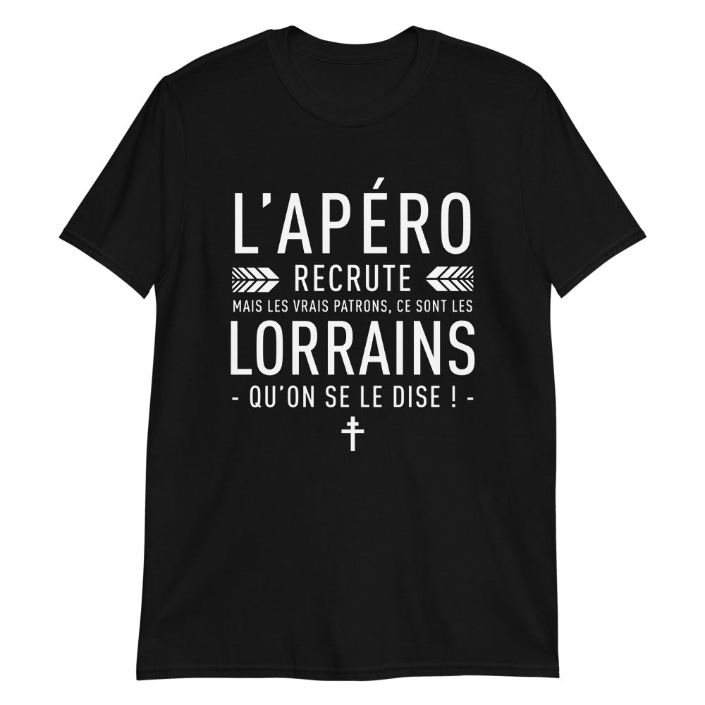 T-shirt Lorraine gris sport - L'Apéro recrute mais les patrons c'Est les Lorrains