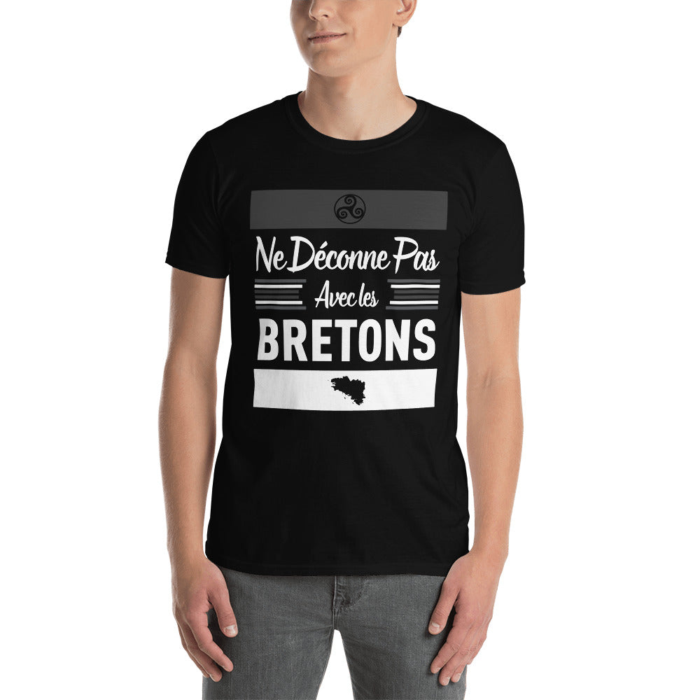 T-shirt Bretagne bleu marine - Ne déconne pas avec les Bretons