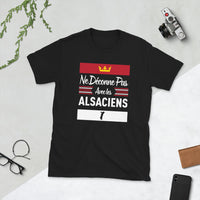 Thumbnail for T-shirt Alsace noir - Ne déconne pas avec humour
