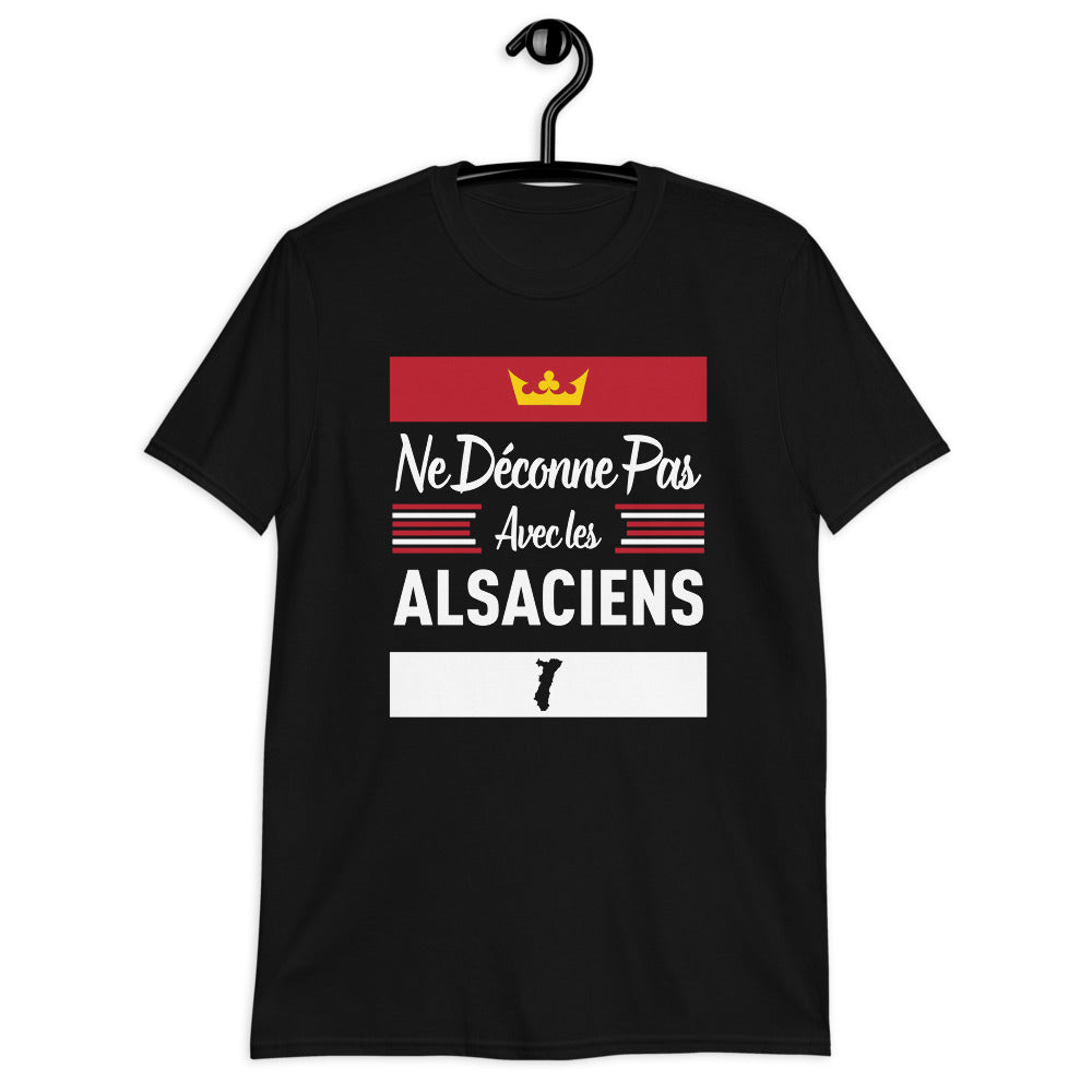 T-shirt Alsace gris foncé chiné - Ne déconne pas avec humour