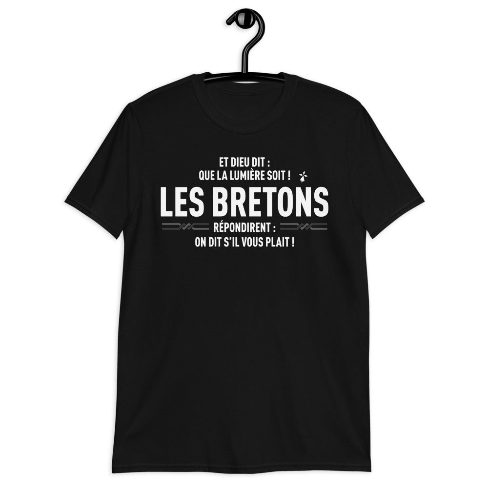 T-shirt Bretagne bleu marine dos - Les Bretons répondirent on dit S'il vous plait