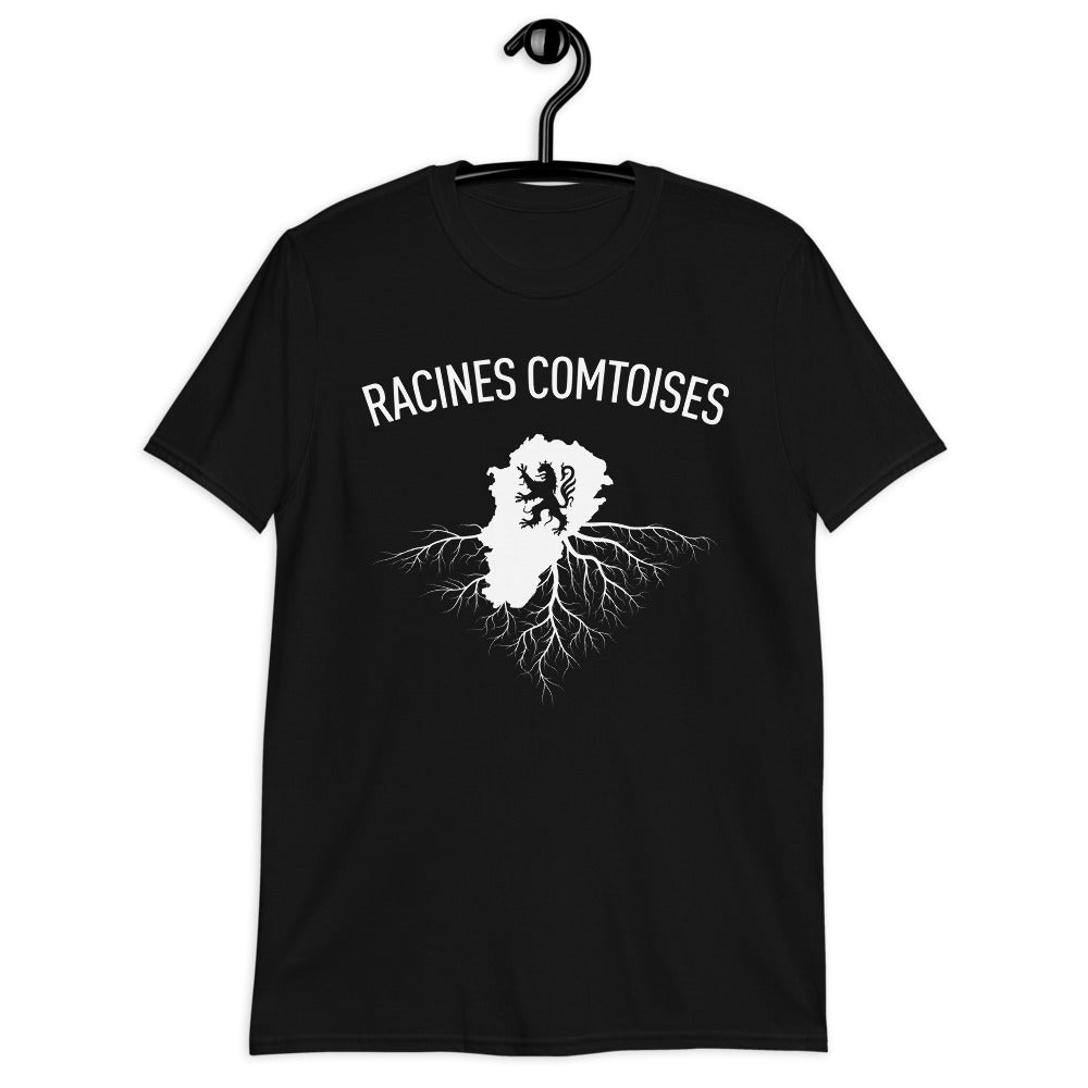 T-shirt Franche Comté bleu marine dos - Racines Comtoises avec humour