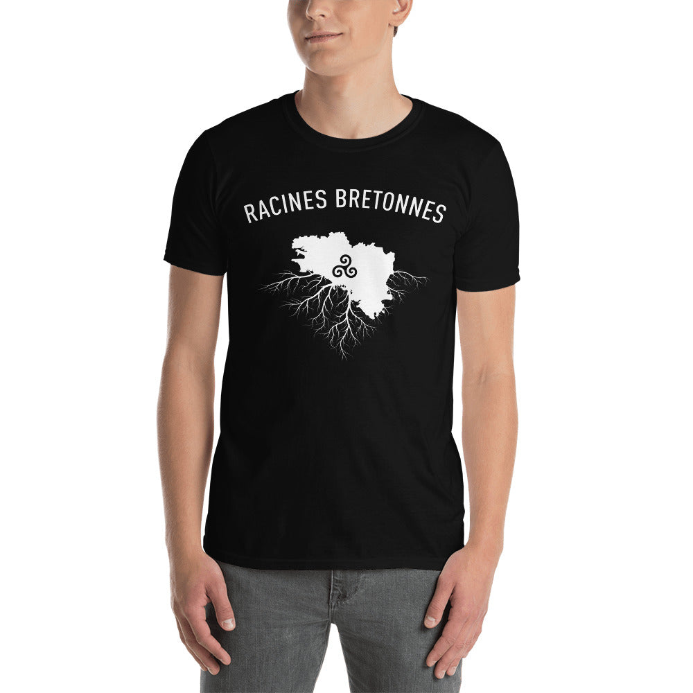 T-shirt Bretagne bleu marine - Racines bretonnes en humour