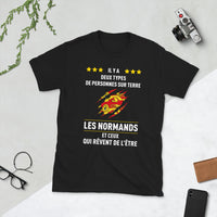 Thumbnail for T-shirt Normands noir - Deux types de personnes humoristique
