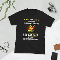 Thumbnail for T-shirt Landais noir - Deux types de personnes humoristiques