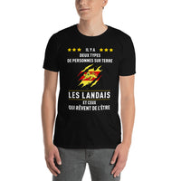 Thumbnail for T-shirt Landais bleu marine - Deux types de personnes humoristiques