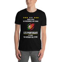 Thumbnail for T-shirt Portugal bleu marine - Deux types de personnes humoristique
