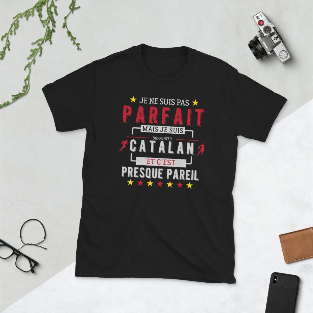 T-shirt supporter Catalan noir - Je ne suis pas parfait