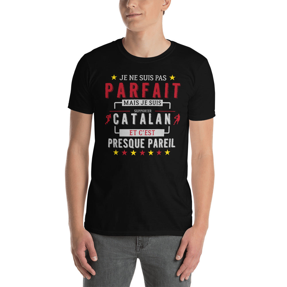 T-shirt supporter Catalan bleu marine - Je ne suis pas parfait