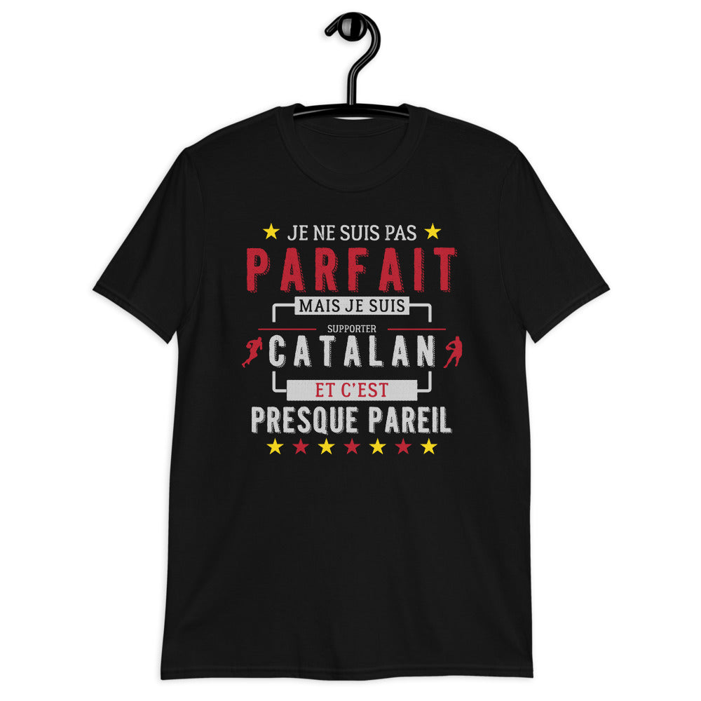 T-shirt supporter Catalan gris foncé chiné - Je ne suis pas parfait