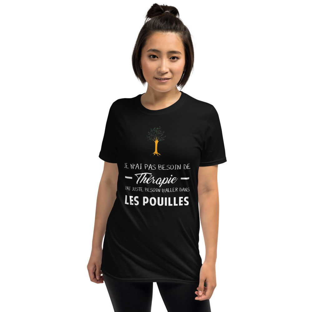 T-shirt Italie noir dos - Pas besoin de thérapie