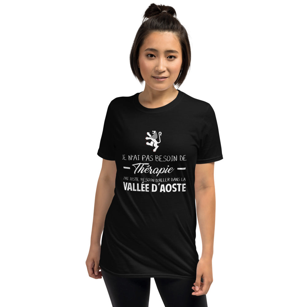 T-shirt Italie Vallée d'Aoste bleu marine dos - Pas besoin de thérapie
